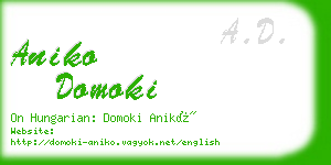 aniko domoki business card